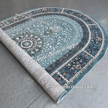 Турецкий Ковер Для гостиной New дизайн 376 Синий Овал